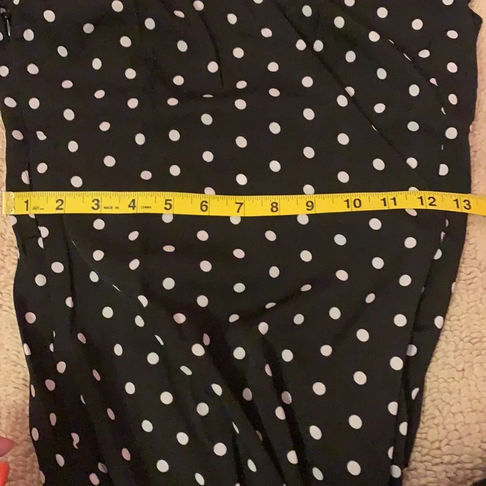 HP❤️Women’s Black High Slit Polka Dot Maxi Dress Sz S - Picture 4 of 7